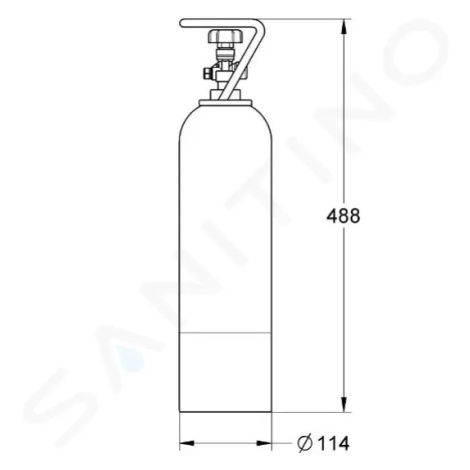 Grohe 40423000 - Tlaková láhev CO2 pro Grohe Blue Professional, 2 kg