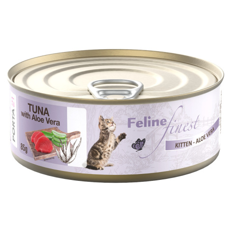 Výhodné balení Feline Finest 24 x 85 g - Kitten tuňák s aloe Porta 21