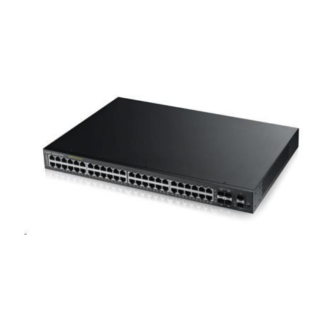 Zyxel GS1920-48HPV2 52-port Gigabit WebManaged PoE Switch, 48x gigabit RJ45, 4x gigabit RJ45/SFP
