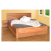 Zvýšená postel dvoulůžko Erin 1, s úložným prostorem, masiv buk