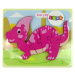 mamido Dřevěné puzzle dinosaurus Corythosaurus Spinosaurus fialové