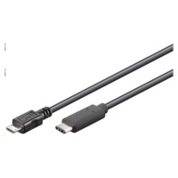 PremiumCord Kabel USB 3.1 konektor C/male - USB 2.0 Micro-B/male, černý, 0, 6m