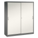 C+P Skříň s posuvnými dveřmi ACURADO, 8 polic, v x š x h 1950 x 1600 x 500 mm, sopečná šedá / pe