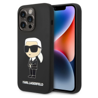 Karl Lagerfeld Liquid Silicone Ikonik NFT kryt iPhone 15 Pro černý