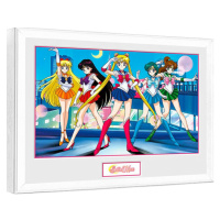 Obraz na zeď - Sailor Moon - Group (White Frame)