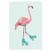 Ilustrace Flamingogo, ByKammille, (30 x 40 cm)