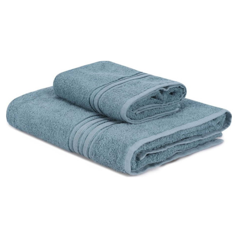 Modré bavlněné ručníky a osušky v sadě 2 ks Dora – Foutastic