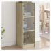 vidaXL Highboard se skleněnými dvířky dub sonoma 35 x 37 x 109 cm