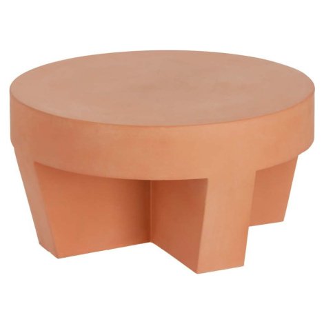 Terakotový odkládací stolek Kave Home Vilena, ⌀ 60 cm