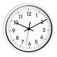 SEGNALE Nástěnné hodiny ručičkové 20 cm bílý rám KO-837000020bila