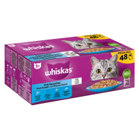 Whiskas 1+ kapsičky 48 x 85 g / 100 g - rybí výběr v želé (48 x 85 g) - Losos, tuňák, treska, bí