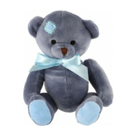 Medvěd sedící s mašlí plyš 20cm modrý Teddies