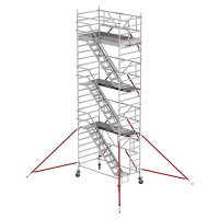 Altrex Široké lešení se schody RS TOWER 53, dřevěná plošina, délka 2,45 m, pracovní výška 8,20 m