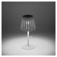 JUST LIGHT. LED stolní lampa Mandy, USB, solární, bílá