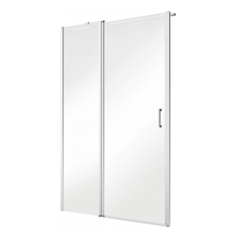 BESCO Bezrámové sprchové dveře EXO-C 120 cm, leštěný hliník, čiré sklo