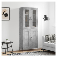 vidaXL Skříň highboard betonově šedá 69,5x34x180 cm kompozitní dřevo