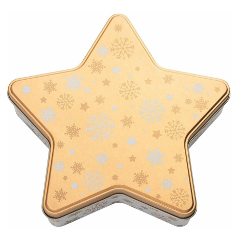 Altom Vánoční plechová dóza Golden Snowflakes, 23 x 22 x 6 cm