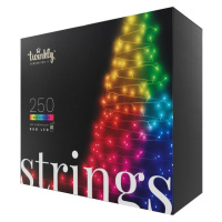Twinkly Strings Multi-Color chytré žárovky na stromeček 250 Ks 20m černý kabel