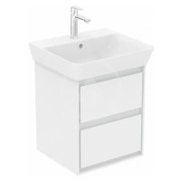 IDEAL STANDARD Connect Air Skříňka pod umyvadlo CUBE 500 mm, lesklý bílý/matný světle šedý lak E