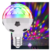 LED RGB disco koule - otočná žárovka E27