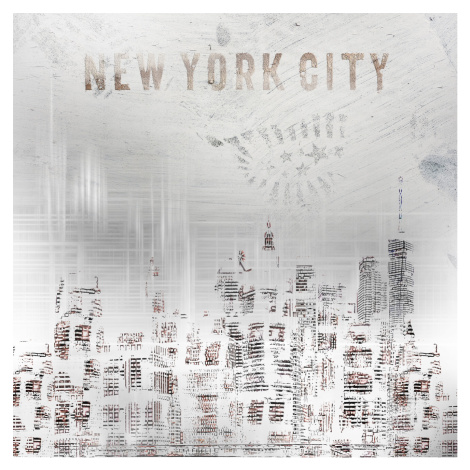 Umělecká fotografie Modern New York City Skylines, Melanie Viola, (40 x 40 cm)