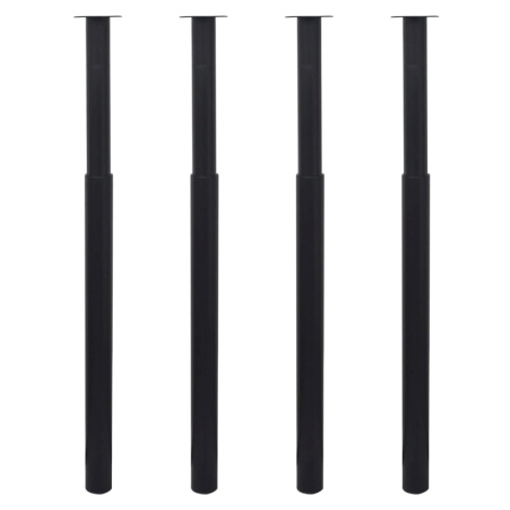 vidaXL Teleskopické nohy ke stolu 4 ks černé 710 mm–1 100 mm