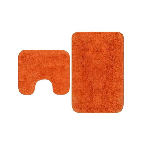Sada koupelnových předložek 2 kusy textilní oranžová SHUMEE