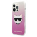 Karl Lagerfeld KLHCP13LCTRP hard silikonové pouzdro iPhone 13 / 13 Pro 6.1" pink Choupette Head