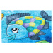 Dětský koberec JUNIOR 51594.801 rybky, kruh modrý
