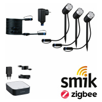 PAULMANN Plug & Shine startovací sada Smart Home smik Gateway + LED bodové zahradní světlo Pike 