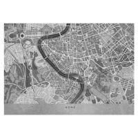 Mapa Gray vintage map of Rome, Blursbyai, 40 × 30 cm