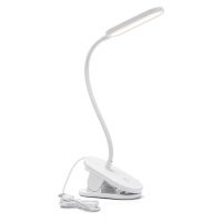 B.V.  - LED Stmívatelná stolní lampa s klipem LED/2,5W/5V bílá