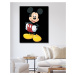 Malování podle čísel - MICKEY MOUSE NA ČERNÉM POZADÍ Rozměr: 80x100 cm, Rámování: bez rámu a bez