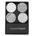 Albi Krystalové magnetky - černobílé kruhy