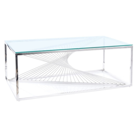 Expedo Konferenční stolek FOBOS A, 120x45x60, transparentní/stříbrná