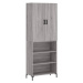 vidaXL Skříň highboard šedá sonoma 69,5 x 34 x 180 cm kompozitní dřevo