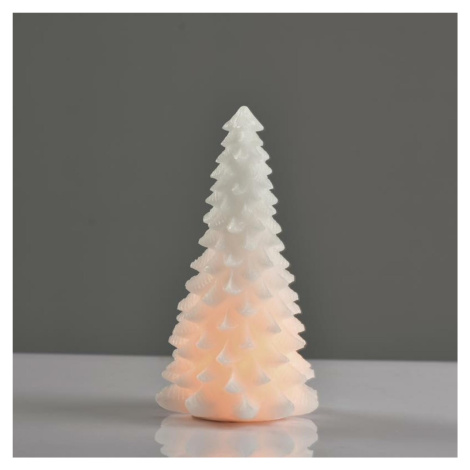 ACA Lighting bílá vánoční svíčka ve tvaru stromu, 1 LED na baterie 3xAAA, WW, IP20, pr.13.5X23.5