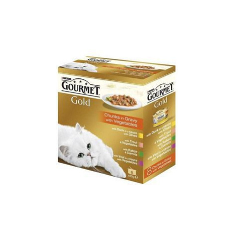 Gourmet Gold Mltp konz. kočka kousky ve šť.zelen.8x85g + Množstevní sleva sleva 15% Purina