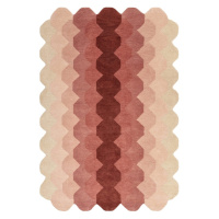 Růžový vlněný koberec 160x230 cm Hive – Asiatic Carpets