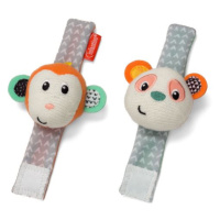 Infantino Chrastítka na ruku Opička & Panda 2 ks