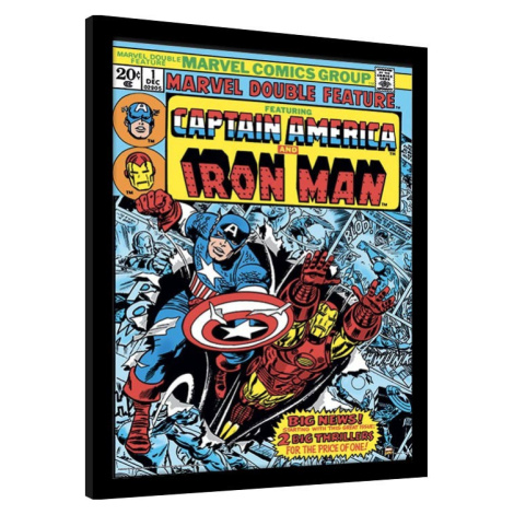 Obraz na zeď - Marvel Comics - Captain America and Iron Man, 34.3 × 44.5 cm Pyramid