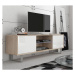ArtCross TV stolek KING | 02 Barva: Bílá / černý lesk