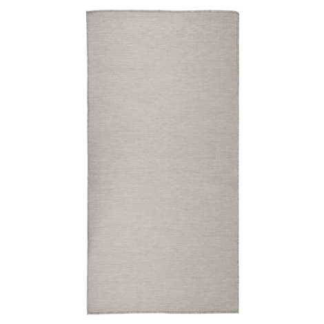 vidaXL Venkovní hladce tkaný koberec 100x200 cm světle šedý