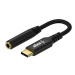 AlzaPower USB-C (M) to 3.5mm Jack (F) 0.1m černý