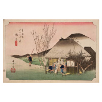 Ando or Utagawa Hiroshige - Obrazová reprodukce The Teahouse at Mariko,, (40 x 26.7 cm)