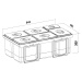 Sinks JAZZ 900 4x15 l + 3x7 l JAZZ 900 4x15 l + 3x7 l