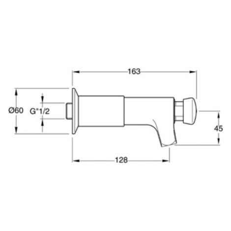 SILFRA QUIK samouzavírací prodloužený nástěnný ventil pro umyvadlo, chrom QK24051