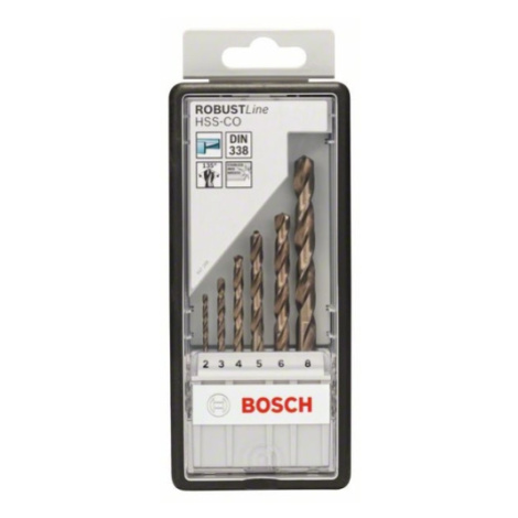Sada vrtáků do kovu 6dílná Bosch Robust Line HSS-Co 2-8mm 2.607.019.924