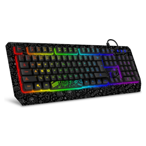 CONNECT IT DOODLE RGB herní klávesnice (CZ+SK verze) černá CKB-3530-DD Vícebarevná