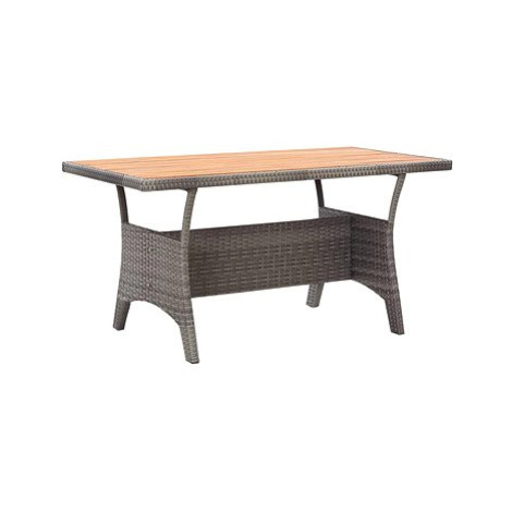 Zahradní stůl šedý 120 × 70 × 66 cm masivní akáciové dřevo, 316586 SHUMEE